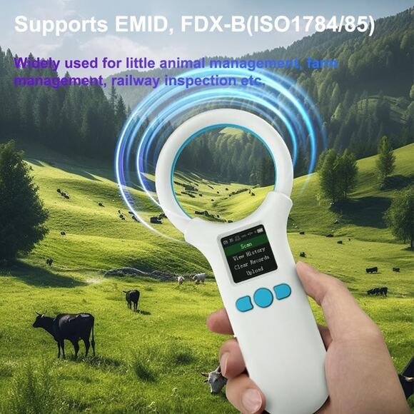 Pet Microchip Scanner, Bluetooth Animal Tags Reader with 1.44'' TFT Display S... - Picture 5 of 7